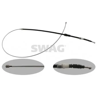 Tirette à câble, frein de stationnement SWAG OEM 2K0609721Q
