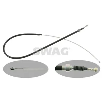 Tirette à câble, frein de stationnement SWAG OEM 1J0609721AP