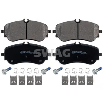 Jeu de 4 plaquettes de frein arrière SWAG 33 10 2612 pour VOLKSWAGEN CRAFTER 2.0 TDI RWD - 109cv