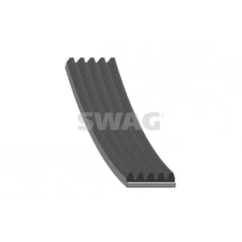 Courroie trapézoïdale à nervures SWAG 40 92 8881 pour OPEL ASTRA 1.6 - 105cv