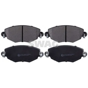 Jeu de 4 plaquettes de frein avant SWAG 50 91 6402 pour FORD MONDEO 2.5 V6 24V - 170cv