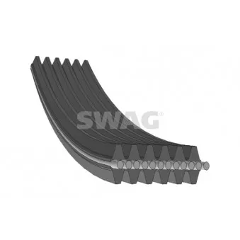 Courroie trapézoïdale à nervures SWAG 55 93 4462 pour RENAULT R4 2.4 D5 - 185cv