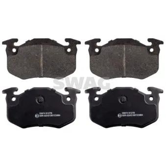 Jeu de 4 plaquettes de frein arrière SWAG 60 91 6189 pour PEUGEOT 306 2.0 HDI 90 - 90cv