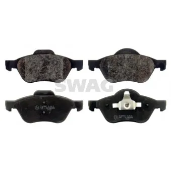 Jeu de 4 plaquettes de frein avant SWAG 60 91 6435 pour RENAULT WIND 1.2 TCe 100 - 102cv