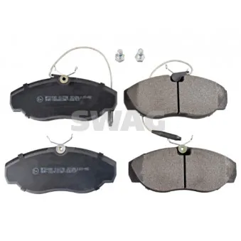 Jeu de 4 plaquettes de frein avant SWAG 62 91 6240 pour PEUGEOT BOXER 2.0 BiFuel - 110cv