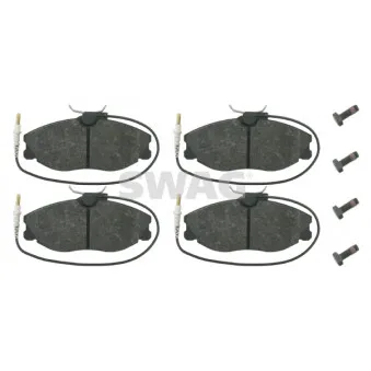 Jeu de 4 plaquettes de frein avant SWAG 62 91 6257 pour PEUGEOT 406 3.0 V6 - 207cv