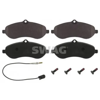 Jeu de 4 plaquettes de frein avant SWAG 62 91 6830 pour FIAT SCUDO 2.0 D Multijet 4x4 - 120cv