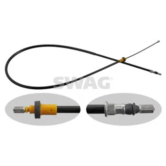 Tirette à câble, frein de stationnement SWAG 62 92 9362 pour PEUGEOT 206 2.0 HDI 90 - 90cv