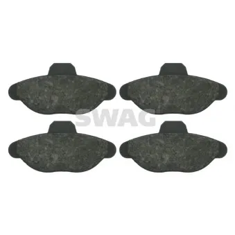 Jeu de 4 plaquettes de frein avant SWAG 70 91 6082 pour FIAT CINQUECENTO 1.1 iE - 54cv