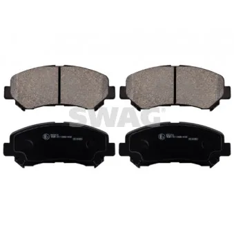 Jeu de 4 plaquettes de frein avant SWAG 82 91 6738 pour NISSAN QASHQAI 1.6 - 117cv