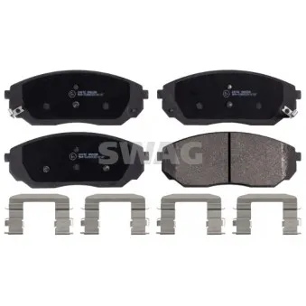Jeu de 4 plaquettes de frein avant SWAG 91 91 6471 pour LADA SAGONA 2.5 CRDi - 140cv