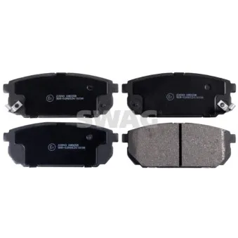 Jeu de 4 plaquettes de frein arrière SWAG 91 91 6524 pour KIA SORENTO 2.5 CRDi - 170cv