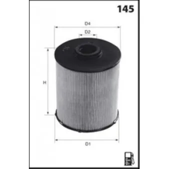 Filtre à carburant MECAFILTER OEM 0011439350