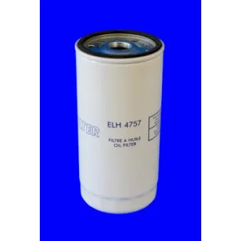 Filtre à huile MECAFILTER ELH4757 pour IVECO EUROTRAKKER MP 260 E 35 W Cursor - 352cv