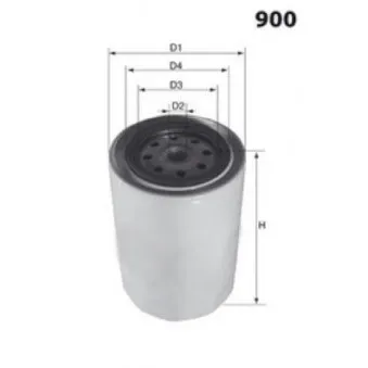 Filtre de liquide de refroidissement MECAFILTER ELO8000 pour RENAULT TRUCKS MIDLINER S 170,14TI - 173cv