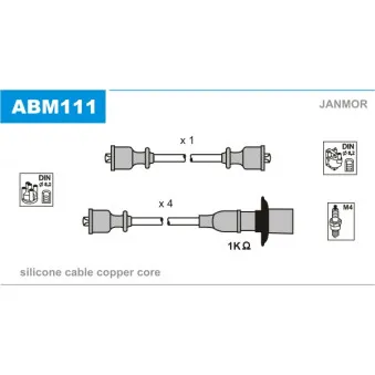 Kit de câbles d'allumage JANMOR ABM111