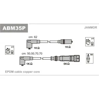 Kit de câbles d'allumage JANMOR OEM 071998031