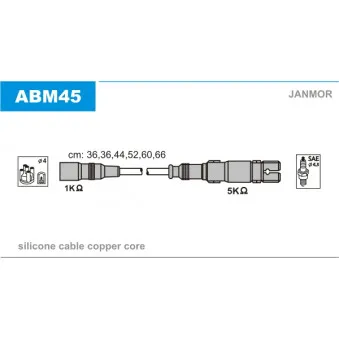 Kit de câbles d'allumage JANMOR OEM ABM89