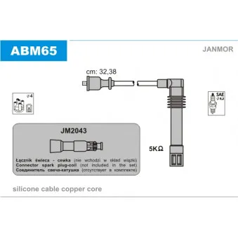 Kit de câbles d'allumage JANMOR ABM65