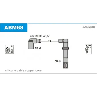 Kit de câbles d'allumage JANMOR ABM68