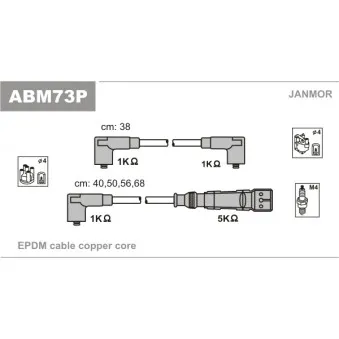 Kit de câbles d'allumage JANMOR OEM N10430003