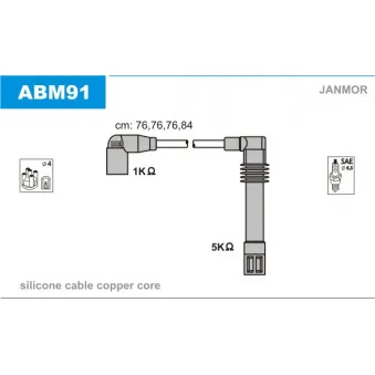 Kit de câbles d'allumage JANMOR OEM 06A905409D