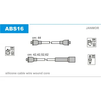 Kit de câbles d'allumage JANMOR [ABS16]