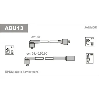 JANMOR ABU13 - Kit de câbles d'allumage