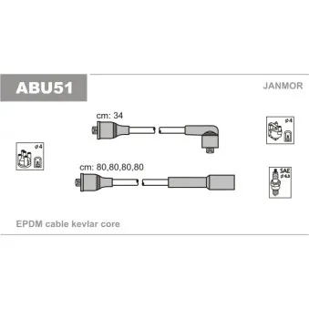 Kit de câbles d'allumage JANMOR OEM N10243611