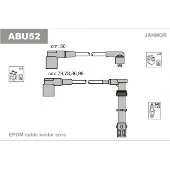 Kit de câbles d'allumage JANMOR OEM 5.30101
