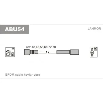 JANMOR ABU54 - Kit de câbles d'allumage