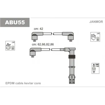 Kit de câbles d'allumage JANMOR ABU55