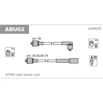 Kit de câbles d'allumage JANMOR OEM 037905483C
