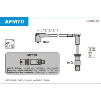 JANMOR AFM70 - Kit de câbles d'allumage