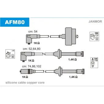 Kit de câbles d'allumage JANMOR OEM 60569352
