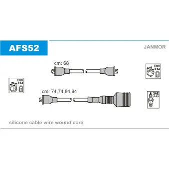 JANMOR AFS52 - Kit de câbles d'allumage
