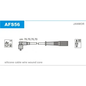 JANMOR AFS56 - Kit de câbles d'allumage