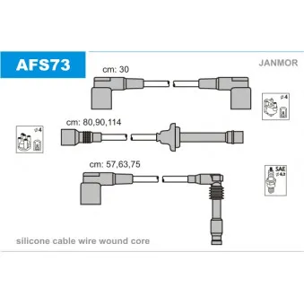 JANMOR AFS73 - Kit de câbles d'allumage