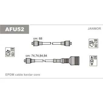 JANMOR AFU52 - Kit de câbles d'allumage