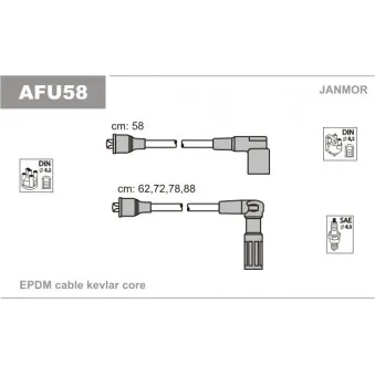 JANMOR AFU58 - Kit de câbles d'allumage