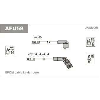 JANMOR AFU59 - Kit de câbles d'allumage