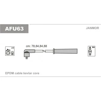 JANMOR AFU63 - Kit de câbles d'allumage