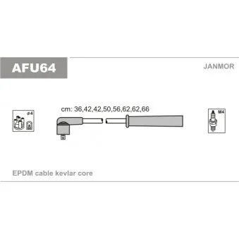 JANMOR AFU64 - Kit de câbles d'allumage