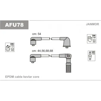 JANMOR AFU78 - Kit de câbles d'allumage