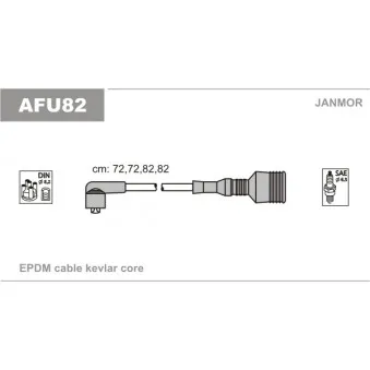 JANMOR AFU82 - Kit de câbles d'allumage