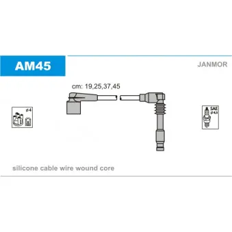 Kit de câbles d'allumage JANMOR AM45