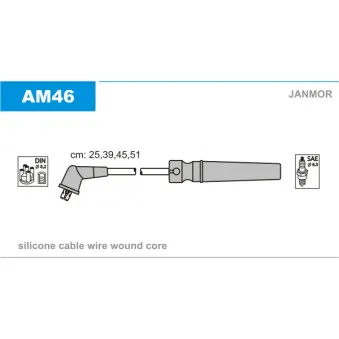 JANMOR AM46 - Kit de câbles d'allumage