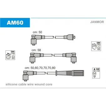 Kit de câbles d'allumage JANMOR AM60