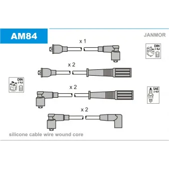 Kit de câbles d'allumage JANMOR AM84