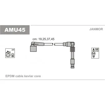 JANMOR AMU45 - Kit de câbles d'allumage